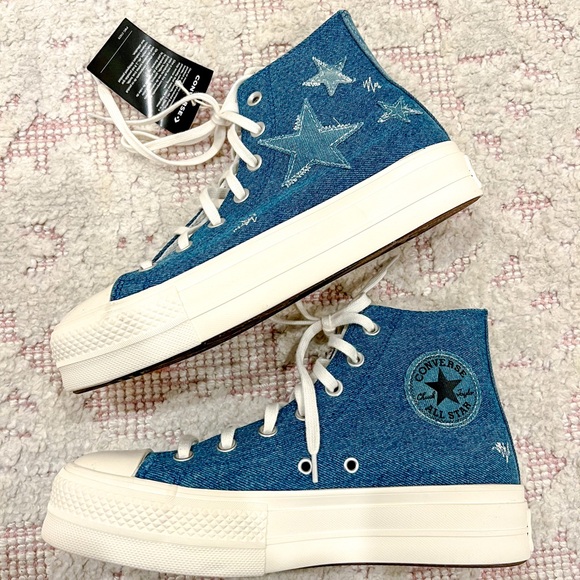 Converse Blue High-Top Sneakers - Picture 3 of 8